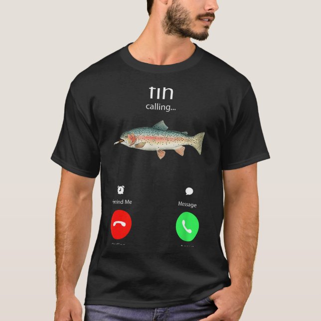 Camiseta Fih Calling Remind Me Message Decline Accept Phone (Frente)