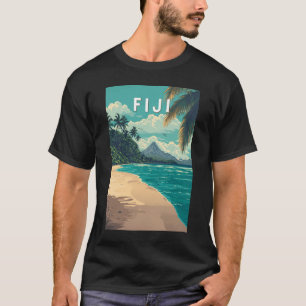 Camiseta Fiji Illustration Viagem Art Vintage