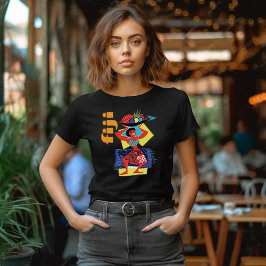 Camiseta Fiji, Mulher com Cesta de Fruta