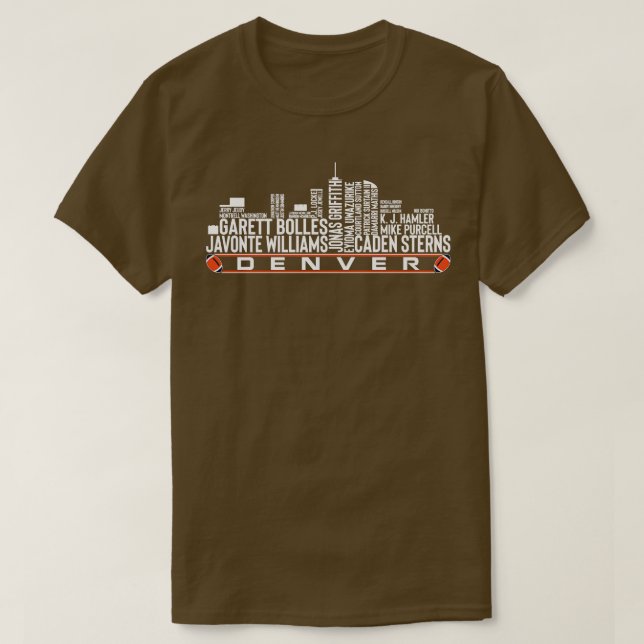 Camiseta Fila da cidade Denver Team 23 Player Roster Denver (Frente do Design)