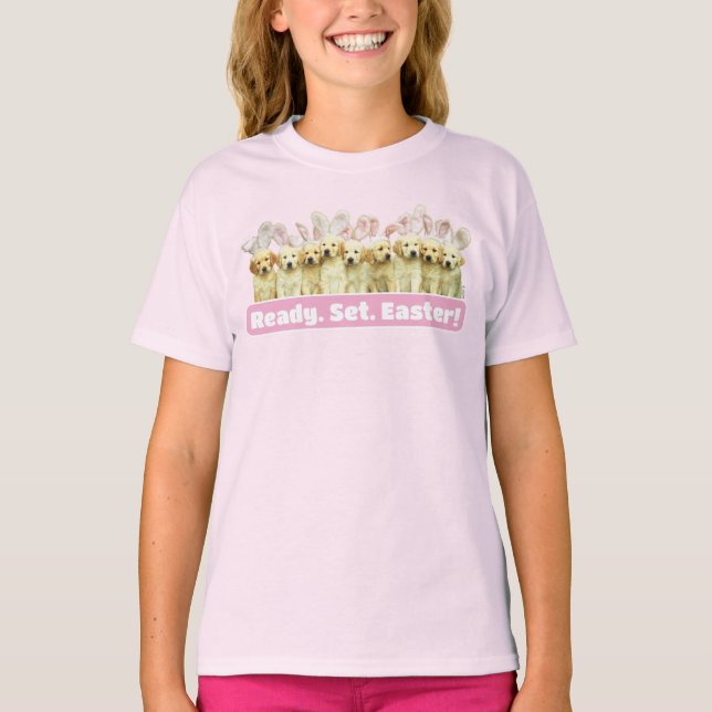 Camiseta Fila de Coelhinhos Cachorrinhos (Frente)