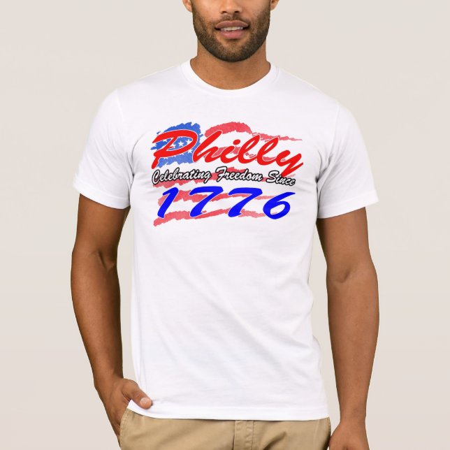 Camiseta Filadélfia celebra a liberdade desde 1776 (Frente)