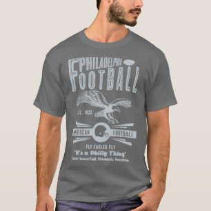 Camiseta Filadélfia Futebol Est 1933 Fly Eagles Fly Vint