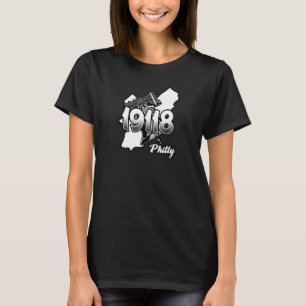 Camiseta Filadélfia Silhouette com CEP 19118 e Li
