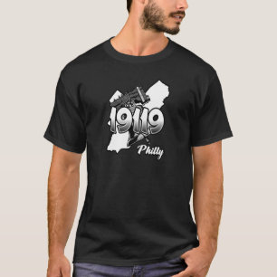 Camiseta Filadélfia Silhouette com CEP 19119 e Li