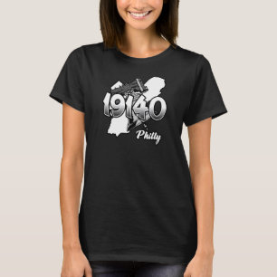 Camiseta Filadélfia Silhouette com CEP 19140 e Li