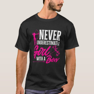 Camiseta Filas De Arco De Arqueiro Nunca Subestima Uma Rapa