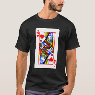 Camiseta Filas De Corações Jogos De Cartões De Poker Bl
