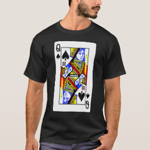 Camiseta Filas de Espadas Jogos de Cartões de Poker Bl