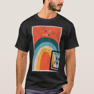 Camiseta Filatelista de namorados Sempre Ama Carimbo Postal