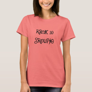 Camiseta Fileira 10 Groupie, estilo rock