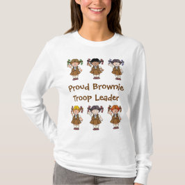Camiseta Fileiras orgulhosas da brownie do líder da tropa