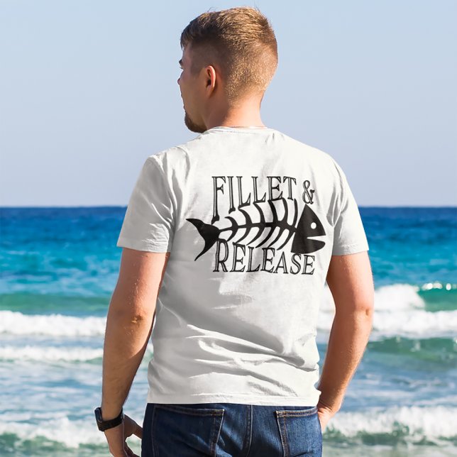 Camiseta Filete e Libertação de Pesca Engraçada (Criador carregado)