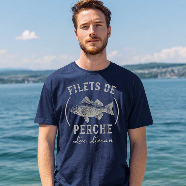 Camiseta Filetes de Perca do Lago de Genebra (Criador carregado)