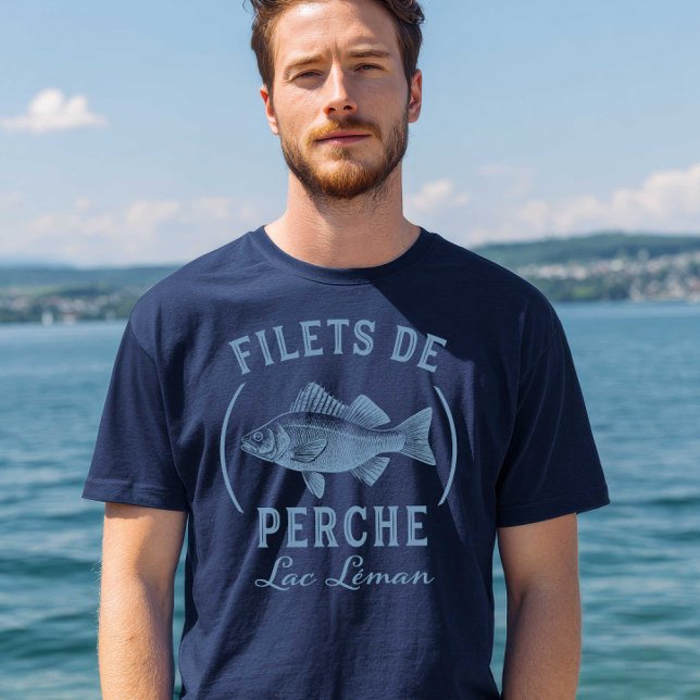 Camiseta Filetes de Perca do Lago de Genebra (Criador carregado)