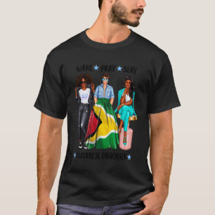 Camiseta Filha Afro-Guyanesa Família Da Guiana