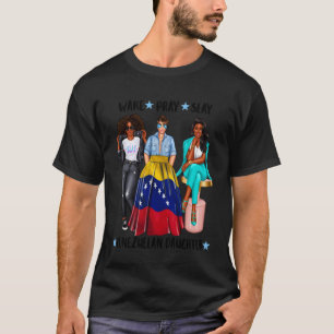 Camiseta Filha Afro Venezuelana Negra Família Venezuela Fl