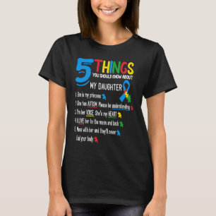 Camiseta Filha Autista Conscientização do Autismo Apoio Mãe