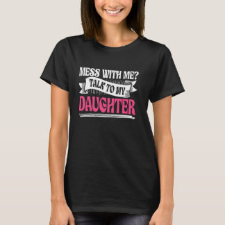 Camiseta Filha Bond mensagem sentida Pai Mamãe ama Homens W