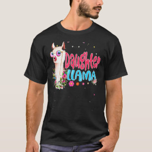 Camiseta Filha bonita Llama Dia de as mães mulheres Birthda