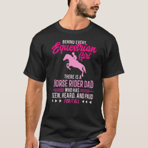 Camiseta Filha Cavaleira Equina Cavalgadora Pai Id