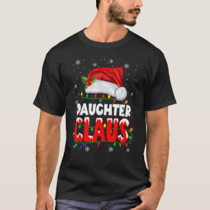 Camiseta Filha Claud Santa Chapéu Natal Família Pijama M