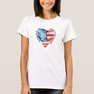 Camiseta Filha da aquarela da Revolução Americana