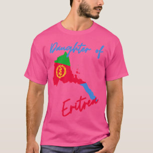 Camiseta Filha Da Bandeira Do Mapa Da Eritreia