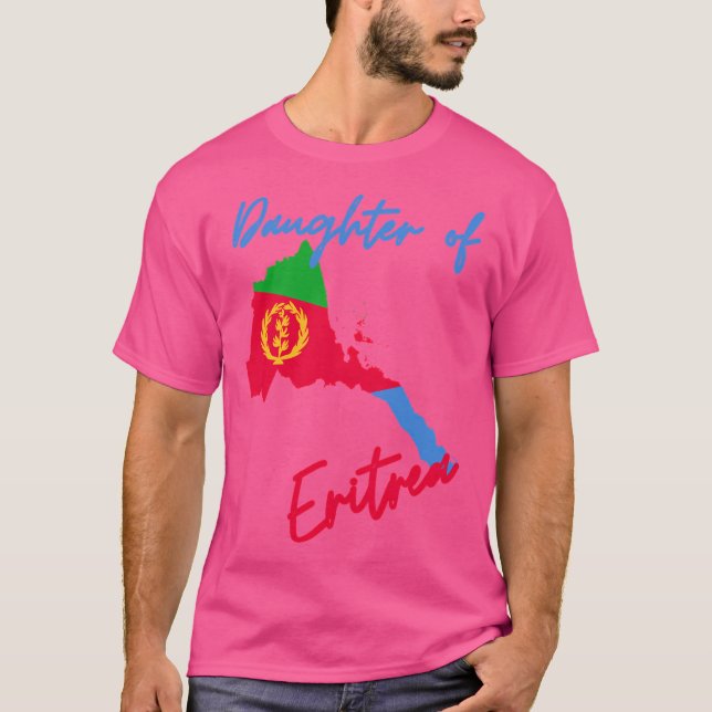 Camiseta Filha Da Bandeira Do Mapa Da Eritreia (Frente)