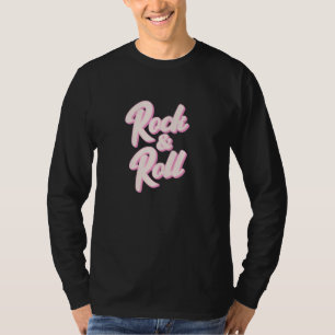 Camiseta Filha da Música Rock Gráfica de Rock and Roll Rosa