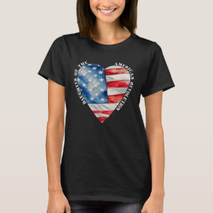 Camiseta Filha da Revolução Americana das artes cardíacas d