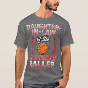 Camiseta Filha De Direito Do Aniversário De Basquete