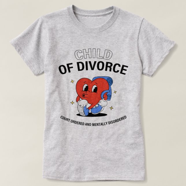 Camiseta Filha De Divórcio Ordenada E Mentalmente (Frente do Design)