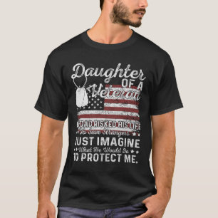 Camiseta Filha De Uma Família Militar Patriótica Veterana