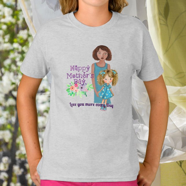 Camiseta Filha DIA DE AS MÃES FELIZ (HAPPY MOTHER'S DAY daughter T-Shirt)