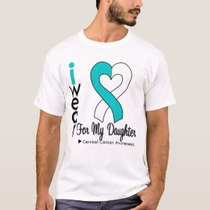 Camiseta Filha do apoio da fita do cancro do colo do útero