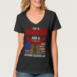 Camiseta Filha E Veterano Nada Me Assusta Veteranos