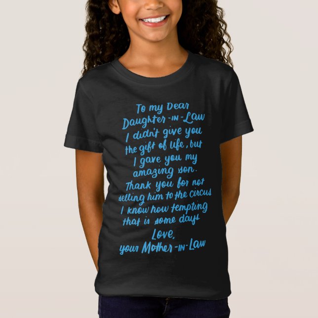 Camiseta Filha Engraçada De Direito Para Minha Querida Filh (Frente)