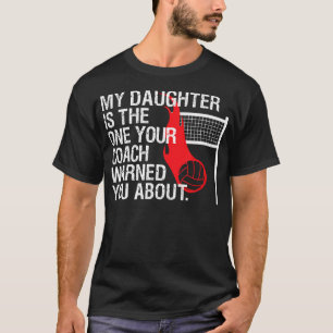 Camiseta Filha Engraçada De Pai De Voleibol Mamãe
