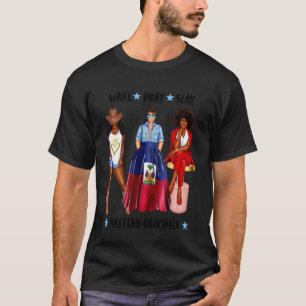 Camiseta Filha Haitiana Africana Bandeira das Mulheres do H