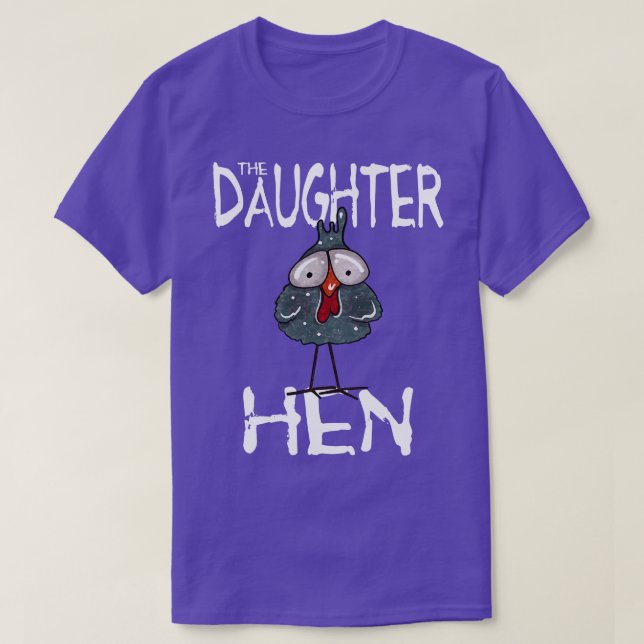 Camiseta Filha Hen Chicken Girl Family Partnership Fazenda (Frente do Design)