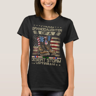 Camiseta Filha Orgulhosa Da Família Veterana Da Tempestade