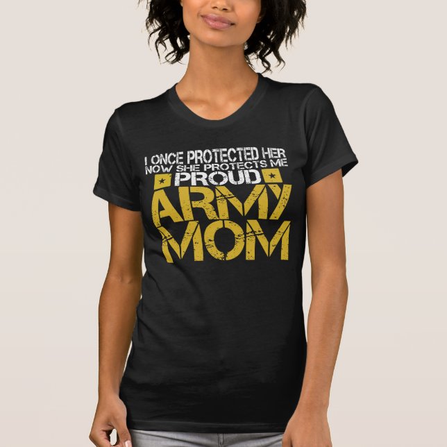 Camiseta Filha orgulhosa da mamã do exército (Frente)