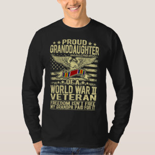 Camiseta Filha Orgulhosa Da Segunda Guerra Mundial Militar