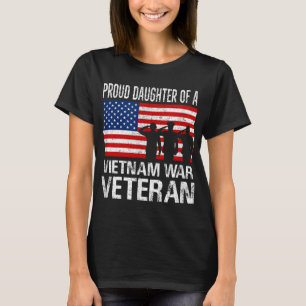 Camiseta Filha Orgulhosa De Um Veterano Da Guerra Do Vietnã