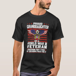 Camiseta Filha Orgulhosa De Um Veterano Da Segunda Guerra M