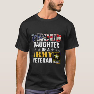 Camiseta Filha Orgulhosa De Um Veterano Do Exército