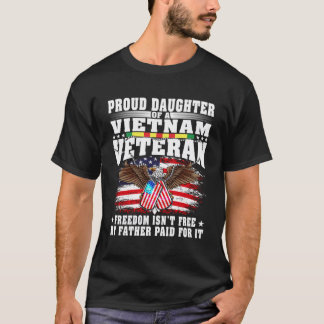 Camiseta Filha Orgulhosa De Um Veterano Vietnã - Vet Milita