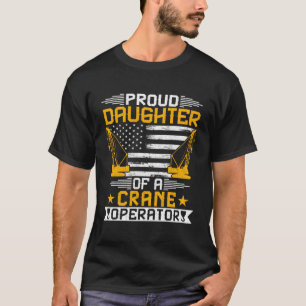 Camiseta Filha Orgulhosa De Uma Pista De Bandeira Dos Eua