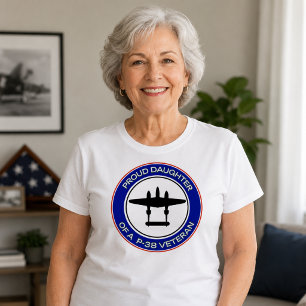 Camiseta Filha Orgulhosa de uma Veterana do P-38